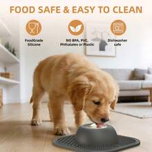 Tazón lento para mascotas viral - Tazón lento de silicona con diseño interactivo de bola rodante, anti-atragantamiento, adecuado para gatos y perros, fácil de limpiar - 1L - Ver 6