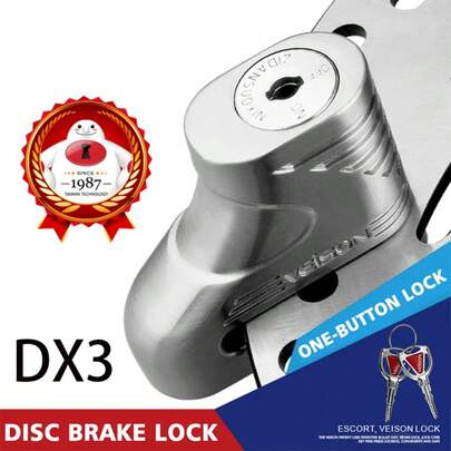 1 Motorcycle Lock Anti-Theft Disc Brake Lock Outdoor Riding Accessories Motorcycle Bicycle Electric Bike Disc Brake Lock Essential Riding Accessories Rider Gift