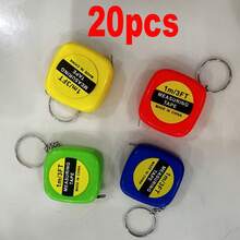 2/10/15/20/30/50pcs Mini Retractable Tape Measure Keychain - 1m/3ft Compact Pocket Size - Suitable For Daily Use, Party, School And Promotional Gifts - Metal Blade, Lead-Free - Multicolor - View 15