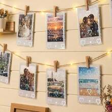 100Pcs Photocard Sleeves Love Heart-Shape Laser Flashing Photo Card Holder Holographic Foil  Transparent Trading Card Protector Cover For Collector Er Photocard   61*88mm - Transparent - 查看 4