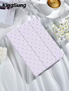 Kingsung 浅紫色波点图案平板电脑保护套，兼容 iPad Air 8(M4)2026（11 英寸）、Air 8(M4)2026（13 英寸）、9.7/10.2/10.5/10.9/12.9/Pro 11、第十代、Air 8 (M4) 2026（11/13 英寸），兼容三星 Galaxy Tab S6 Lite 10.4 英寸，兼容 Kindle Paperwhite 第十二代 2024、Kindle 第十一代 2022，提供柔软防摔保护，智能支架/自动唤醒/睡眠功能。 - 彩色 - 查看 1