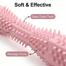 狗狗牙刷咀嚼玩具 硅胶狗狗牙齿清洁棒 适用于幼犬出牙、牙齿护理和互动玩耍 宠物咀嚼玩具 适用于小型至中型犬 - 彩色 - 查看 4