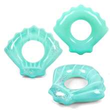 1pc/Set- Adult High Beauty Transparent New Thickened PVC Adult Inflatable Shell Swimming Ring Lifeguard Seat Ring Water Inflatable Shell Float - Multicolor - View 9