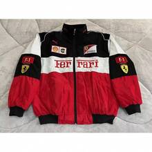 Unisex Adult F1 Racing Jacket, Retro Style Jacket, Men's Jacket, Bomber.Black Red.Vintage.Running.Motorsport.Cotton.Unisex - Trắng A - Xem 4