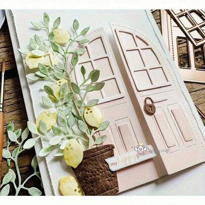 1 pieza de plantilla de troquelado de metal para scrapbooking, adecuada para manualidades de papel, tarjetas de scrapbook DIY, decoración de álbumes de fotos y decoración de macetas/interruptores 3D