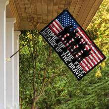 Colorlife Memorial Day Patriotic Garden Flag 12x18 Inch Double Sided, Veteran USA Flag 4th Of July Independence Day Yard Outdoor Decoration - 房屋尺寸:36 x 60 英吋(3 x 5 英尺) - 查看 5