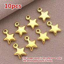 10pcs Premium Gold DIY Jewelry Charms Set – Heart, Star & Teardrop Pendants For Handmade Bracelets, Necklaces & Earrings – Perfect For Valentine's Day, Birthday & Wedding Gifts - Gold - View 15