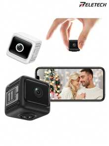 Reletech Mini AI Smart Surveillance Camera | Automatic Infrared Night Vision And Motion Detection Alarm | 1600mAh Ultra-Long Battery Life (8 Hours) | Wireless Bluetooth Connection, Supports Remote Mobile Home Security Monitoring - Multicolor - View 1
