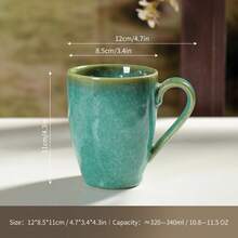 1pc Vintage Ceramic Mug With Unique Kiln-Fired Glaze Pattern, Retro Luxury Design, Suitable For Daily Use, Cafes, Parties, Mother's Day Gift, Microwave/Oven/Dishwasher - Multicolor - View 13