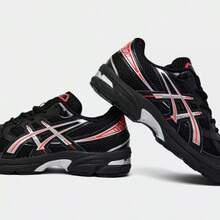ASICS Gel 1130 Abrasion Resistant Rebound Breathable Support Low Top Kids' Running Shoes Black Silver Teenagers 1204A169-001 | Cushioned Performance, Lightweight Comfort - 紅色 - 查看 3
