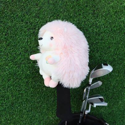 Funda de cabeza de palo de golf con diseño de erizo, gran accesorio de golf para golfistas hombres