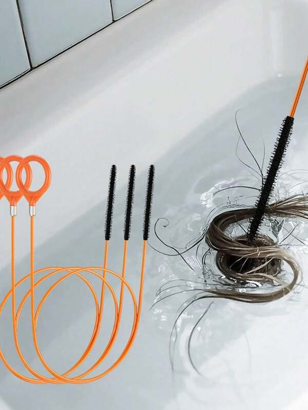 Heavy Duty Manual Drain Snake With Extension Hook - Flexible Gooseneck Design, Ideal For Clearing Clogged Bathroom/Shower Drains - Suitable For Household And Commercial Use - Effectively Clears Hair, Soap Scum, Sink, Shower And Tub Clogs