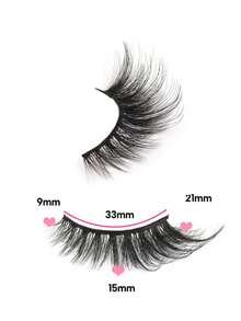 5pairs Feathered False Eyelashes With Cat-Eye Ends That Elongate And Thicken, Resembling Fox-Like Slanted Flight, Giving A Naturally Thick And Dense Look. - Black - View 4