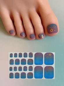 Nail Art Toe Stickers, Assorted Designs Including Glitter, Cartoon Hearts, Geometric Patterns, Solid Colors, Versatile Mixed Styles, Easy Application With Scraper - Multicolor - View 37