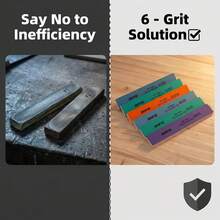 Bộ 6 que giấy nhám bán cứng, độ nhám #400/#600/#800/#1000/#1200/#1500, sử dụng được cả khô và ướt, dày 4mm, dụng cụ đánh bóng DIY. - 400/600/800/1000/1200/1500 - Xem 4