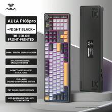 Teclado mecánico inalámbrico Bluetooth AULA F108, interruptores intercambiables, pantalla inteligente TFT, retroiluminación RGB, personalizable de tamaño completo, teclado para juegos AULA F108 - Ver 19