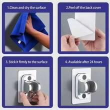 [1个] Musurjoy 可调节吸盘式淋浴喷头支架，浴室壁挂式手持淋浴支架 - 灰色，ABS塑料，无需钻孔 - 易于使用，夏季浴室淋浴配件，5天内送达 - 免打孔花灑支架 - 查看 6