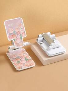 1个新款郁金香花可调节桌面手机支架，可折叠，适用于直播和视频观看 - 彩色 - 查看 11