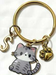 个性化猫爪钥匙扣，送给爱猫人士的礼物，男女皆宜 - 多色2 - 查看 5