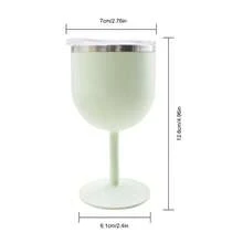 1个4盎司不锈钢葡萄酒杯 | 304内胆和PP外壳，防摔葡萄酒杯 | 户外派对便携式高脚杯 - 彩色 - 查看 6