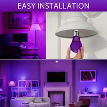 G45 LED Colored Light Bulb, 9W E26 Base Multi-Color Bulb, Suitable For Bedroom, Wedding, Halloween, Christmas Party, Bar Atmosphere Decoration String Lights, Replaceable, AC 85V-265V, Non-Dimmable, 1 Piece - 9W - View 6