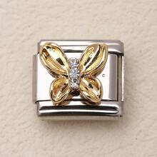 1 PC Stainless Steel Bracelet Accessories With Moon, Butterfly And Heart Patterns As Well As Other Elements, Used For DIY Bracelet Jewelry Making And Freely Matchable With Different Styles. - Silver - View 4