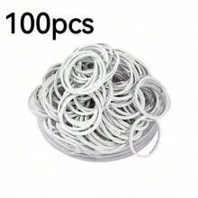 100/300/500 piezas Bandas de goma industriales blancas de 25mm, alta elasticidad, bandas de goma blancas adecuadas para organizar y atar, diámetro 25mm/0.984 pulgadas - Redondo - Ver 6