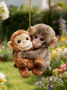 1pc 2D New Acrylic Protective Monkey/Gorilla Doll Pendant, Cute Cartoon Gorilla Key Accessory, Suitable For Backpacks, Bags, Car Keys, Phone Cases, Earphone Cases, Wallet Decorations, Couple Gifts, Holiday And Birthday Gifts, Fashion Accessories, Desktop Ornaments, Party Decorations, Pendants. Gifts For Mother, Father, Graduation, And Teacher - Multicolor - View 8