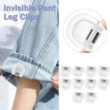 Adjustable Pant Leg Clips, Invisible Pant Length Adjuster, Pant Leg Fixers, Multi-Color Adjustable Clips. Foldable Cute Clips - Transparent - View 3