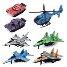 6/22pcs Children Military Toy Car Set, Including Racing Car, Tank, Fighter Jet And Other Shapes, Friction Powered Sliding, Desktop Decor, Toy Cars For Boys, Car Enthusiast Collectibles, Children's Car Toys, Gift Bag Filler, Party Surprise Gift, Classroom Reward, Back To School Gift - Multicolor - View 9