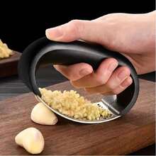 1pc Garlic Press, Manual Garlic Mincer, Garlic Crusher, Ginger Mincer, Kitchen Gadget Home Essentials Kitchen Gadgets Kitchen Essentials - Small - View 2