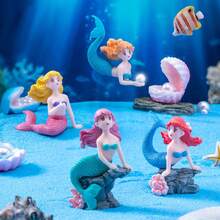 8/4pcs Cute Mermaid Family Aquarium Decor Accessories, PVC Plastic Mermaid  Figurines For Fish Tank Landscaping - Multicolor - View 15