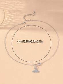 1 Máy Tính Vivian Full Kim Cương Sao Thổ Thổ Cẩm Mặt Dây Chuyền Vòng Cổ, Thời Trang Cao Cấp Phù Hợp Tuyệt Đẹp Cổ Dây Chuyền - Vàng - Xem 6
