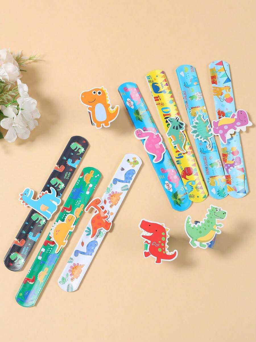 12 chiếc vòng tay vỗ tay chủ đề khủng long, đồ trang trí tiệc sinh nhật chủ đề khủng long, đồ trang trí tiệc mừng em bé chào đời, đồ trang trí tiệc sinh nhật lần thứ nhất, đồ dùng cho tiệc tiết lộ giới tính, quà tặng mừng em bé chào đời, đồ thủ công vui nhộn, đồ dùng tiệc cho bé trai và bé gái, đồ trang trí tiệc sinh nhật lần thứ nhất, đồ trang trí sinh nhật khủng long hoạt hình, quà tặng sinh nhật - Nhiều màu - Xem 1