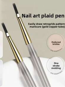 Bộ 2 bút vẽ móng tay kiểu Nhật tối giản và bút vẽ dây, bút vẽ tay chuyên dụng cho tiệm nail, thích hợp để vẽ móng, vẽ dây, pha trộn, móc, v.v., bút trị liệu bằng ánh sáng chuyên dụng cho móng. - Nhiều màu - Xem 7