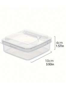 1/2 piezas Recipiente para queso en rodajas para refrigerador, caja de almacenamiento de rodajas de queso y mantequilla de plástico transparente con tapa abatible para alimentos y verduras en el refrigerador - Transparente - Ver 5