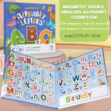 Children's Magnetic Letter Learning Book With Magnetic Stickers, English Early Education Toy, Parent-Child Interactive Educational Book - Multicolor - View 13
