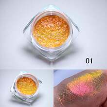 1g/Box Multi-Color Chameleon Nail Glitter Powder, Rainbow Shimmery Chameleon Nail Powder [Color Changing], Color Changing Powder | Color Changing | Shimmery Powder | Carnival/Mardi Gras/Masquerade - Multicolor - View 3