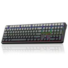 Teclado mecánico inalámbrico Bluetooth AULA F108, interruptores intercambiables, pantalla inteligente TFT, retroiluminación RGB, personalizable de tamaño completo, teclado para juegos AULA F108 - Ver 25
