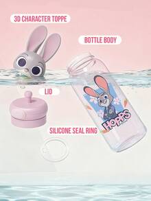 迪士尼卡通水瓶，550毫升容量，有朱迪、尼克和史迪奇图案可选，可拆卸软吸管，防漏密封设计，轻巧便携，圆润光滑的瓶口，耐用材质，易于清洁，多种可爱图案，单瓶包装，适合居家、办公、户外、旅行、日常使用，是送给卡通迷、迪士尼爱好者、疯狂动物城粉丝、家人、朋友和同事的理想礼物。 - 彩色 - 查看 10