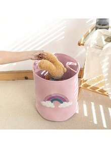 可折疊大號可折疊洗衣籃 - 堅固耐用，可折疊設計，節省空間，適用於浴室、臥室、宿舍、洗衣房，可存放、玩具、床單等，帶堅固手柄，格子圖案裝飾，功能設計，洗衣籃 - 多色隨機圖案 - 查看 3