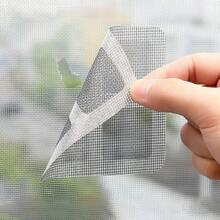 40pcs Window Screen Repair Kit, 4 Inch X 4 Inch (10cm X 10cm) Patches, 3-Ply Heavy Duty Adhesive Mesh Tape, For Repairing Rips And Holes In Door And Window Screens,For Home And Outdoor Use - Grey - View 2