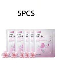 1/5/10PCS Sakura Collagen Essence Mask - Anti-Aging, Moisturizing, Whitening, Firming, Smoothing Fine Lines, Shrinking Pores, Brightening Skin Tone, Suitable For Summer, Christmas Gift Box, Can Be Used For Makeup And SPA - Multicolor - View 14