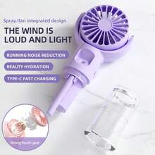 800mAh USB Rechargeable Handheld Mist Fan, Portable Mini Facial Steamer With Lanyard, Water-Cooled Quiet Fan, Suitable For Home, Outdoor, Travel, Essential Summer Tool - Multiple Styles - View 5