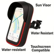 防水自行車手機支架 透明 360°旋轉矽膠夾 適用 4.5-6.6 吋 電動單車 山地車 騎行通勤 戶外防摔固定支架 - 黑色 - 查看 2