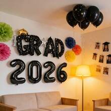 5个连体GRAD + 2026铝箔气球，2026毕业派对装饰，2026学校装饰，毕业典礼装饰 - 畢業 - 查看 3