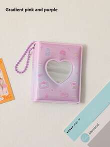 2-Inch Cute Cartoon Photo Album, Photo Card Storage Album, Idol Card Collection Album, Cute Heart-Shaped Hollow Card Album, Kawaii Little Rabbit Mini Photo Album, K-Pop Card Album, Business Card & Photo Card Storage Album, 32 Card Slots - Multicolor - View 14