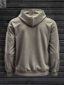 New York City Men's Unisex Kangaroo Hoodie Sweatshirt, Warm, Soft And Comfortable Winter Jacket, New Release, 100% Cotton - Màu be - Xem 4