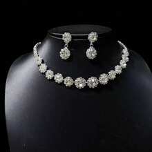 甜美时尚小花首饰套装 奢华婚礼女士首饰 Shin - 銀色 - 查看 4