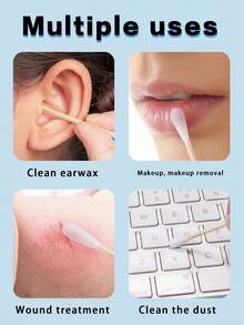 2000 que tăm bông hai đầu, dùng để vệ sinh tai và mũi, trang điểm và chăm sóc cá nhân, vệ sinh. Tăm bông tre hai đầu dùng để trang điểm, làm sạch tai, tẩy son môi, dùng trong gia đình và chăm sóc cá nhân (Đóng gói ngẫu nhiên, có gói dùng thử 100 que). - Hai đầu - Xem 7